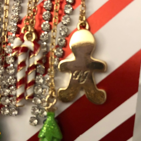 Betsey Johnson Gold Tone Red Metal Bow Front Back Drop Earrings Fringe Accents - Picture 13 of 13